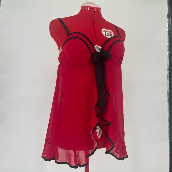 2FOR$30 Apt. 9 Red & Black Babydoll Cami With Lace - Picture 5 of 11